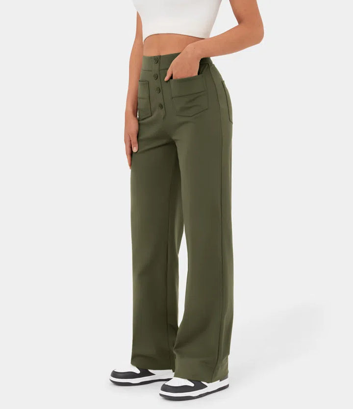 Grinta™ High Waisted Elastic Casual Pants