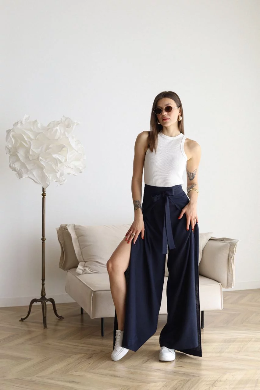 JULIANNA™ LOOSE FIT LINEN TROUSERS