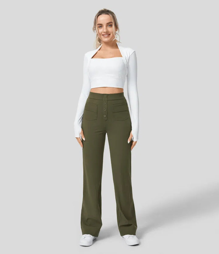 Grinta™ High Waisted Elastic Casual Pants