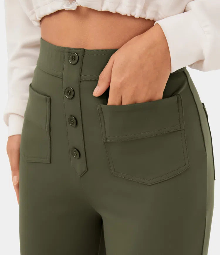 Grinta™ High Waisted Elastic Casual Pants