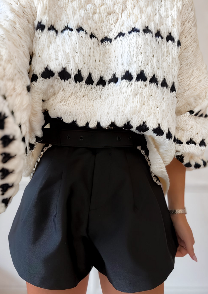 Soraya - Puff Sleeves Pull-Over Sweater